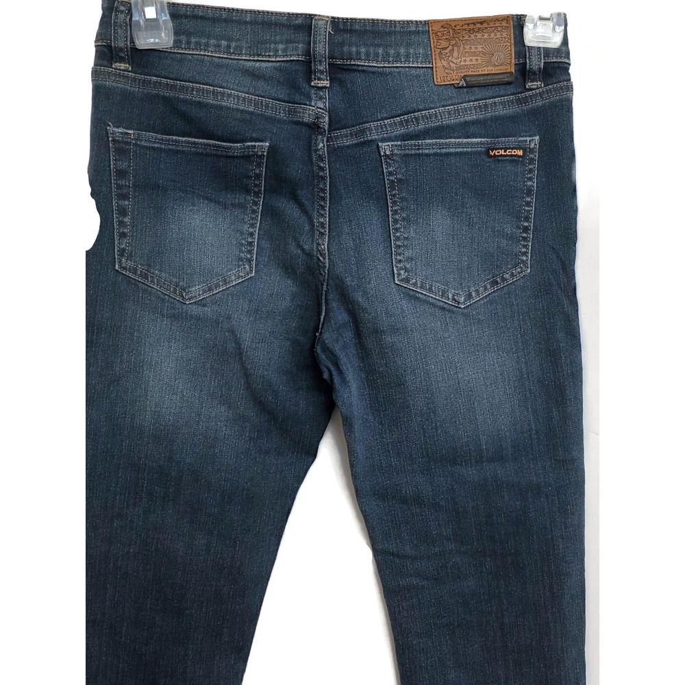 Volcom Vorta Slim Straight Leg Jeans Dark Wash Denim Size 28